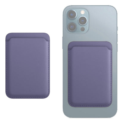 Leather Wallet Pouch Card Holder Magsafing Case for iPhone 13 Series / 12 Series (Purple) - Apple Accessories by buy2fix | Online Shopping UK | buy2fix