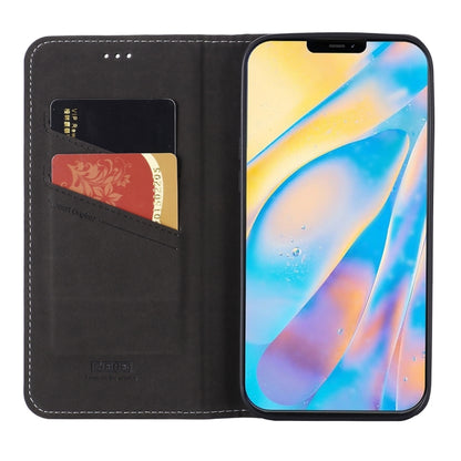 For iPhone 12 mini GEBEI Top-grain Leather Horizontal Flip Protective Case with Holder & Card Slots (Black) - iPhone 12 mini Cases by GEBEI | Online Shopping UK | buy2fix