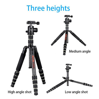 BEXIN BX255C K30 Portable Carbon Fiber Tripod for Camera Dslr - Camera Accessories by BEXIN | Online Shopping UK | buy2fix