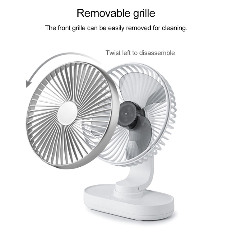 D77 4W Micro USB & USB-C / Type-C Rechargeable Portable Four-speed Adjustable Automatic Head Shaking Desktop Fan(Pink) - Consumer Electronics by buy2fix | Online Shopping UK | buy2fix