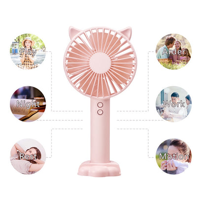 N10 Multi-function Handheld Desktop Holder Electric Fan, with 3 Speed Control (White) - Consumer Electronics by buy2fix | Online Shopping UK | buy2fix