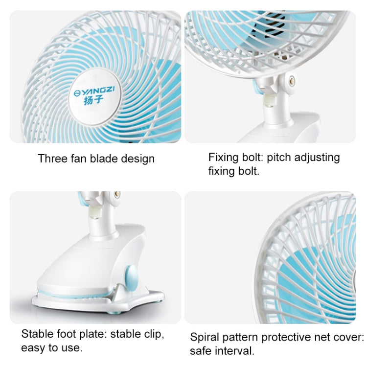 220V Portable Household Dormitory Mute Clip Base Mini Electric Fan, Length: 3m CN Plug - Electric Fans by buy2fix | Online Shopping UK | buy2fix