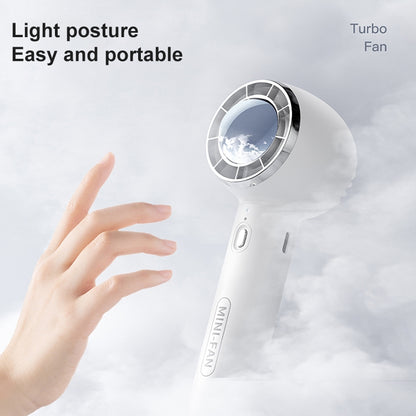 F23 Handheld Rurbo Mini Electric Fan (White) - Consumer Electronics by buy2fix | Online Shopping UK | buy2fix