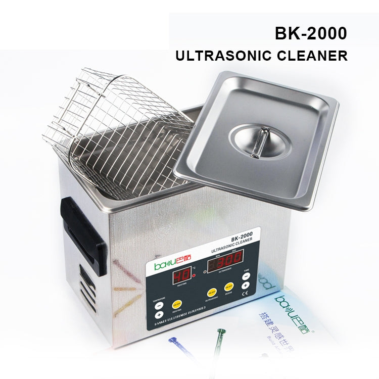 BAKU BK-2000 120W 3.36L LCD Display Heating Ultrasonic Cleaner with Basket, AC 110V, US Plug - Ultrasonic Cleaner by BAKU | Online Shopping UK | buy2fix