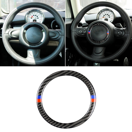 Red Blue Color Car Steering Wheel R Chassis Carbon Fiber Decorative Sticker for BMW MINI R55 / R56 / Countryman R60 / Paceman R61 - Car Interior Mouldings by buy2fix | Online Shopping UK | buy2fix