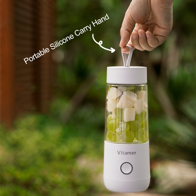 Vitamer USB Mini Portable Juicer Juice Blender Lemon Fruit Squeezers Reamers Bottle (White) - Home & Garden by buy2fix | Online Shopping UK | buy2fix