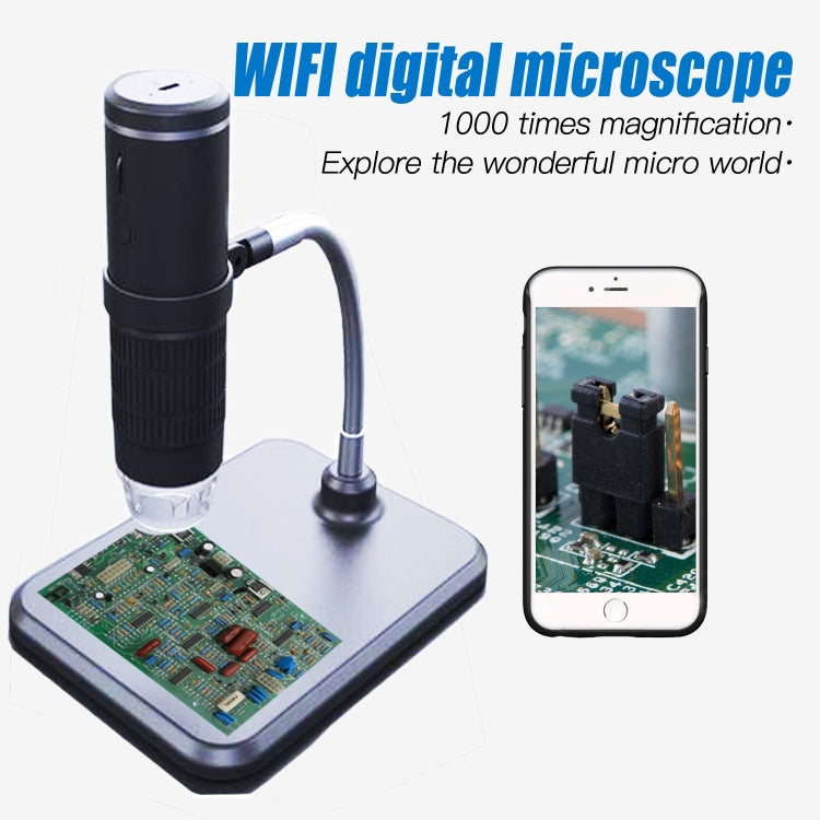 F210 HD 1080P WIFI 1000X Magnification Digital Microscope with 8 LED Light - Digital Microscope by buy2fix | Online Shopping UK | buy2fix