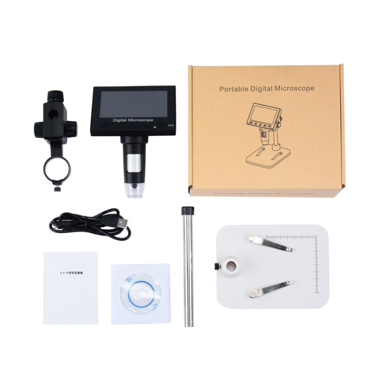 720P 4.3 inch Display Screen HD Industrial Digital Microscope - Digital Microscope by buy2fix | Online Shopping UK | buy2fix