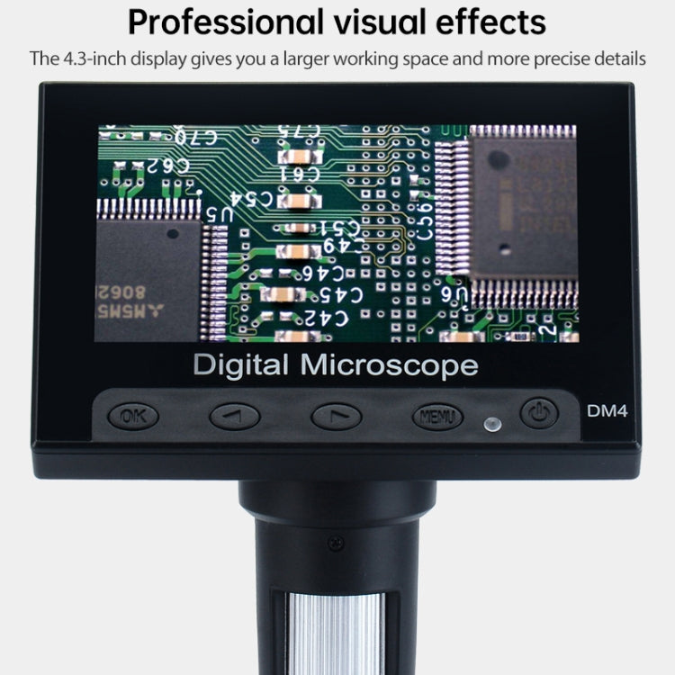 720P 4.3 inch Display Screen HD Industrial Digital Microscope - Digital Microscope by buy2fix | Online Shopping UK | buy2fix