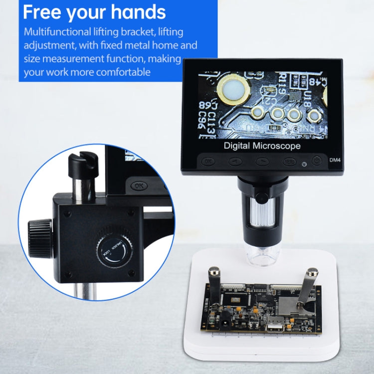 720P 4.3 inch Display Screen HD Industrial Digital Microscope - Digital Microscope by buy2fix | Online Shopping UK | buy2fix