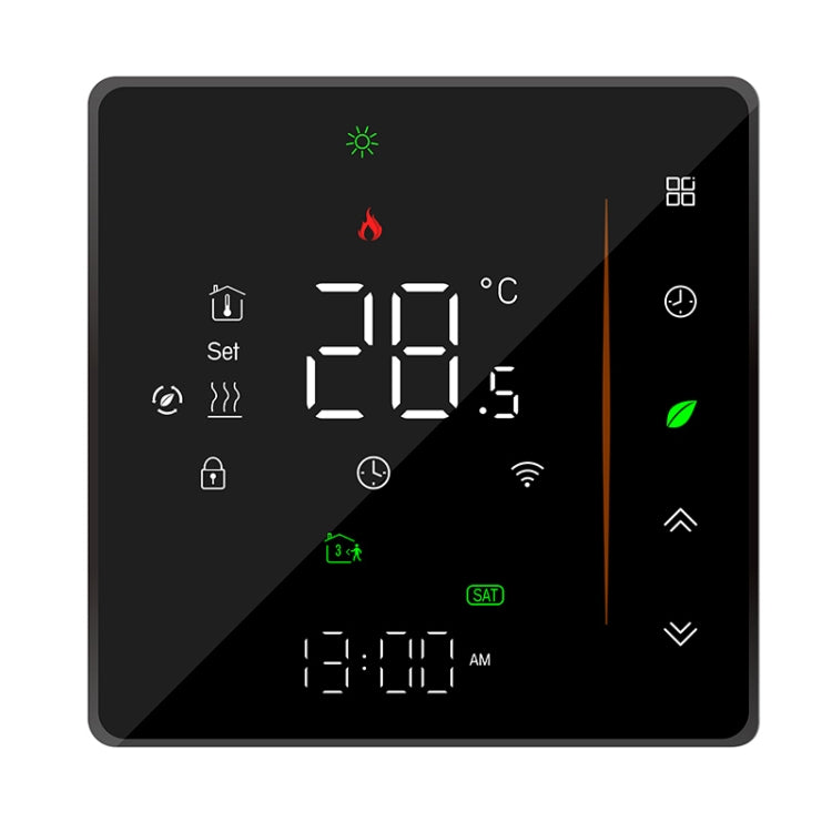 BHT-006GBLW 95-240V AC 16A Smart Home Heating Thermostat for EU Box, Control Electric Heating with Only Internal Sensor & External Sensor & WiFi Connection (Black) - Consumer Electronics by buy2fix | Online Shopping UK | buy2fix