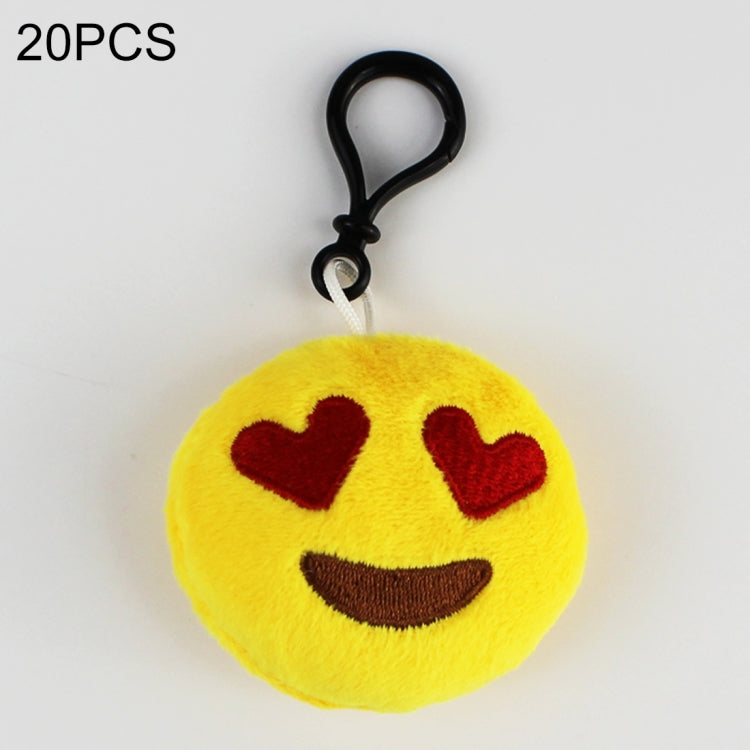 20 PCS Creative Plush Doll Mobile Pendants Gift Cartoon Cute Facial Expression Decorations Keychains with Hook - Key Rings by buy2fix | Online Shopping UK | buy2fix