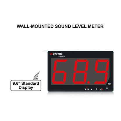 SNDWAY SW525B Wall-mounted DB Sound Level Meter Noise Tester with USB Data Storage Transfer & USB Communication - Light & Sound Meter by SNDWAY | Online Shopping UK | buy2fix