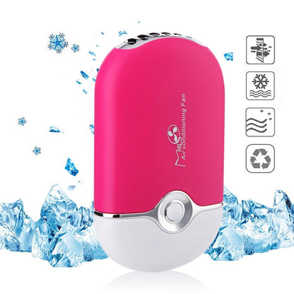 Portable Mini USB Charging Air Conditioner Refrigerating Handheld Small Fan (Magenta) - Consumer Electronics by buy2fix | Online Shopping UK | buy2fix