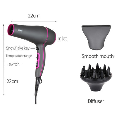 VGR V-402 2200W Household Negative Ion Hair Dryers with 6 Gear Adjustment, Plug Type: EU Plug - Hair Dryers & Accessories by VGR | Online Shopping UK | buy2fix