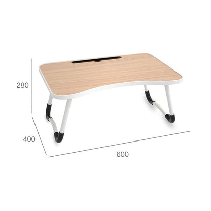 W-shaped Non-slip Legs Pattern Adjustable Folding Portable Laptop Desk with Card Slot (Cloud) - Computer & Networking by buy2fix | Online Shopping UK | buy2fix