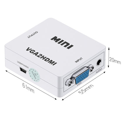 HOWEI HW-2107 HD 1080P Mini VGA to HDMI Scaler Box Audio Video Digital Converter - Converter by buy2fix | Online Shopping UK | buy2fix