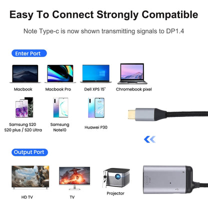 4K USB-C / Type-C to DisplayPort 1.4 + PD Data Sync Adapter Cable - Computer & Networking by buy2fix | Online Shopping UK | buy2fix