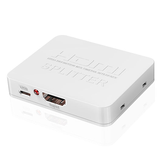 1x2 Mini HDMI Amplifier Splitter, Support 3D & 4K x 2K (White) - Splitter by buy2fix | Online Shopping UK | buy2fix