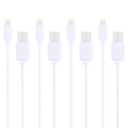 4 PCS HAWEEL 1m High Speed 8 pin to USB Sync and Charging Cable Kit for iPhone, iPad(White) - Normal Style Cable by buy2fix | Online Shopping UK | buy2fix