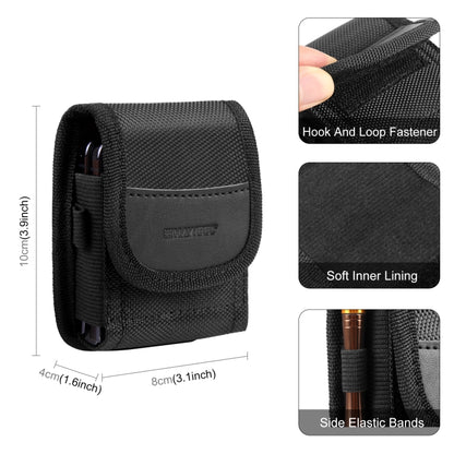 HAWEEL Flip Phone Nylon Cloth Belt Clip Carrying Pouch Bag (Black) -  by HAWEEL | Online Shopping UK | buy2fix