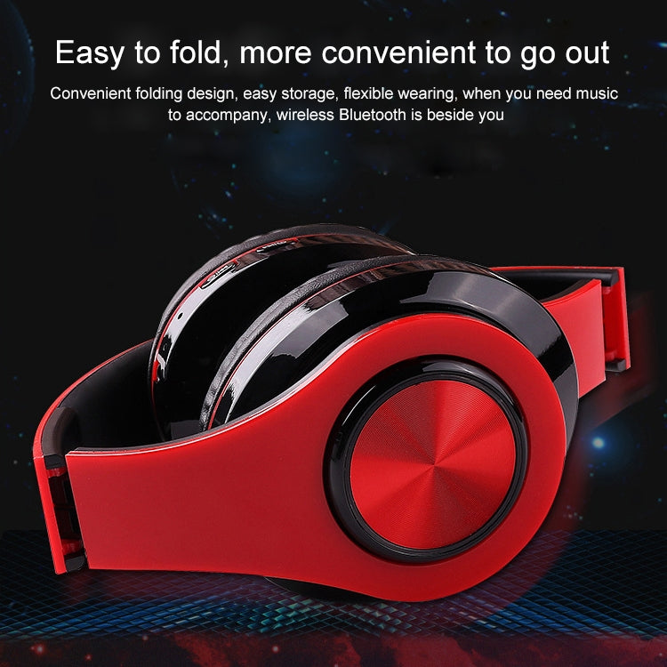 B39 Wireless Bluetooth V5.0 Headset (Black Red) - Headset & Headphone by buy2fix | Online Shopping UK | buy2fix