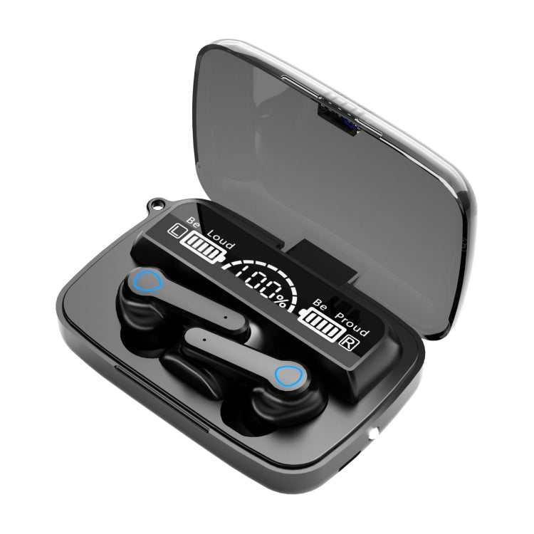 M19 Bluetooth 5.1 TWS Digital Display Wireless Bluetooth Earphone with Charging Box, Support Touch & Siri & Battery Display (Black) - TWS Earphone by buy2fix | Online Shopping UK | buy2fix