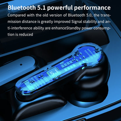 M19 Bluetooth 5.1 TWS Digital Display Wireless Bluetooth Earphone with Charging Box, Support Touch & Siri & Battery Display (Black) - TWS Earphone by buy2fix | Online Shopping UK | buy2fix