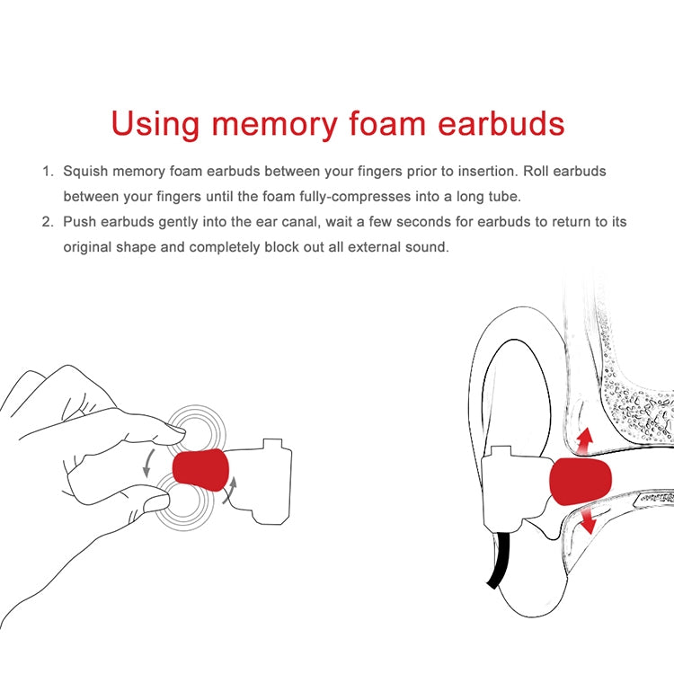 TRN Earphone Silicone Memory Foam Earplug(Grey) - Apple Accessories by TRN | Online Shopping UK | buy2fix