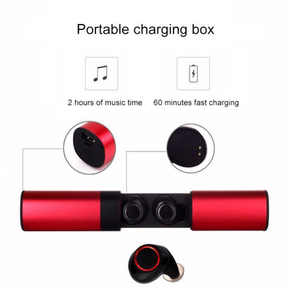 Drawer Type S2 Ear-in TWS Bluetooth V5.0 Wireless Earphones(Red) - TWS Earphone by buy2fix | Online Shopping UK | buy2fix