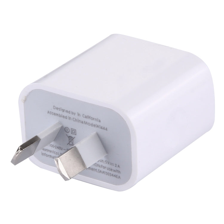 5V 2A High Compatibility 2 USB Ports Charger, AU Plug(White) - Apple Accessories by buy2fix | Online Shopping UK | buy2fix