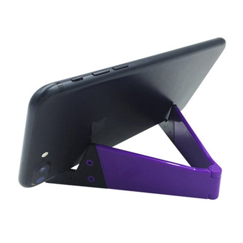 V Shape Universal Mobile Phone Tablet Bracket Holder (Purple) - Desktop Holder by buy2fix | Online Shopping UK | buy2fix
