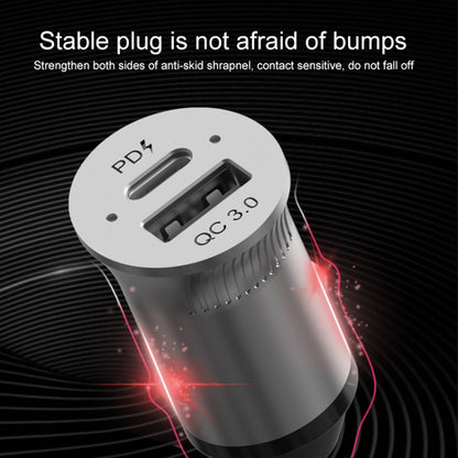 PD USB-C / Type-C + QC3.0 USB Fast Charging Car Charger with Dual LED Indicator - In Car by buy2fix | Online Shopping UK | buy2fix