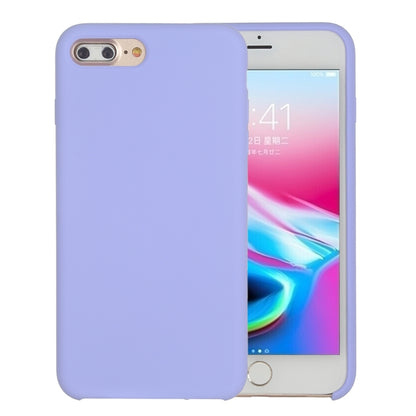 Pure Color Liquid Silicone Case for iPhone 8 Plus & 7 Plus(Purple) - More iPhone Cases by buy2fix | Online Shopping UK | buy2fix