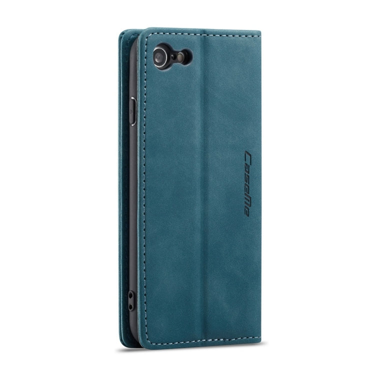 CaseMe-013 Multifunctional Retro Frosted Horizontal Flip Leather Case for iPhone 7 / 8, with Card Slot & Holder & Wallet(Blue) - Apple Accessories by CaseMe | Online Shopping UK | buy2fix