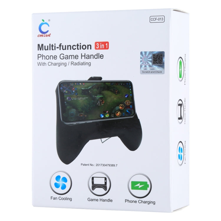 CCF-013 Multi-function 3 in 1 Phone Gamepad Holder Handle with Charging / Radiating, For iPhone, Galaxy, Huawei, Xiaomi, LG, HTC, Sony, Google and other Smartphones(White) - Cooling Fan Radiator by buy2fix | Online Shopping UK | buy2fix