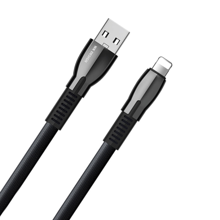 WK WDC-107i 1m 2.4A Saint Zinc Alloy Series USB to 8 Pin Data Sync Charging Cable (Black) - Normal Style Cable by WK | Online Shopping UK | buy2fix