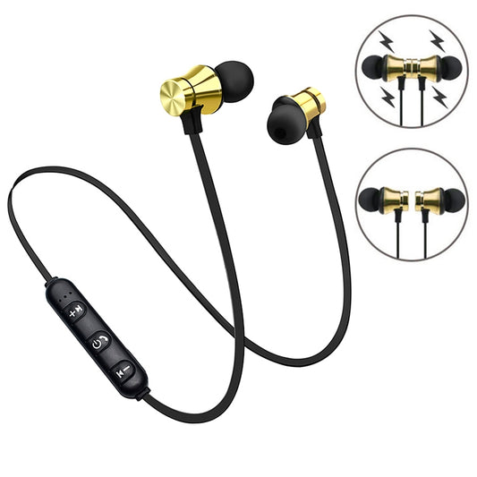 XT11 Magnetic In-Ear Wireless Bluetooth V4.2 Earphones(Gold) - Neck-mounted Earphone by buy2fix | Online Shopping UK | buy2fix