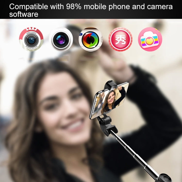 XT-09 Multi-function Live Broadcast Mobile Bluetooth Self-timer Pole Tripod (Pink) - Consumer Electronics by buy2fix | Online Shopping UK | buy2fix