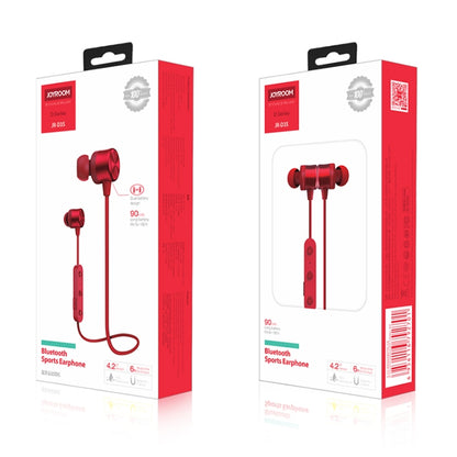 JOYROOM JR-D3S Bluetooth 4.2 Dual Battery Sports Bluetooth Headset Earphone(Red) - Neck-mounted Earphone by JOYROOM | Online Shopping UK | buy2fix