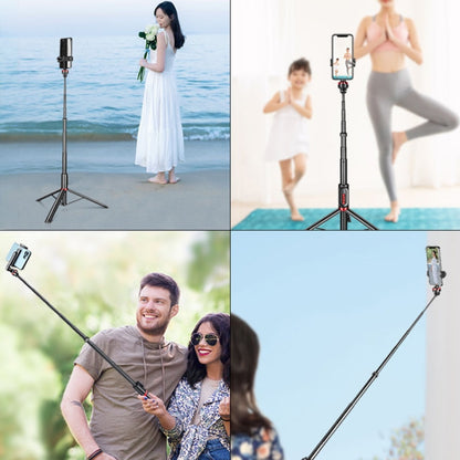 Aluminum Alloy Mobile Phone Bluetooth Selfie Stick Live Floor Tripod Bracket, Height: 1.8m - Consumer Electronics by buy2fix | Online Shopping UK | buy2fix