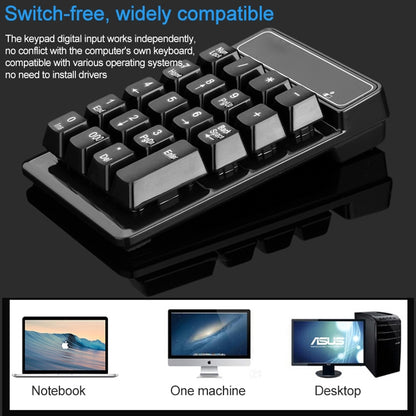 MC Saite 525BT 19 Keys Bluetooth Numeric Keyboard - Mini Keyboard by MC Saite | Online Shopping UK | buy2fix