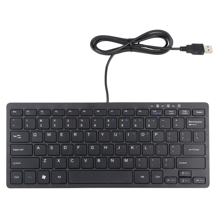 450 78 Keys Ultra-thin USB Wired Keyboard(Black) - Wired Keyboard by buy2fix | Online Shopping UK | buy2fix