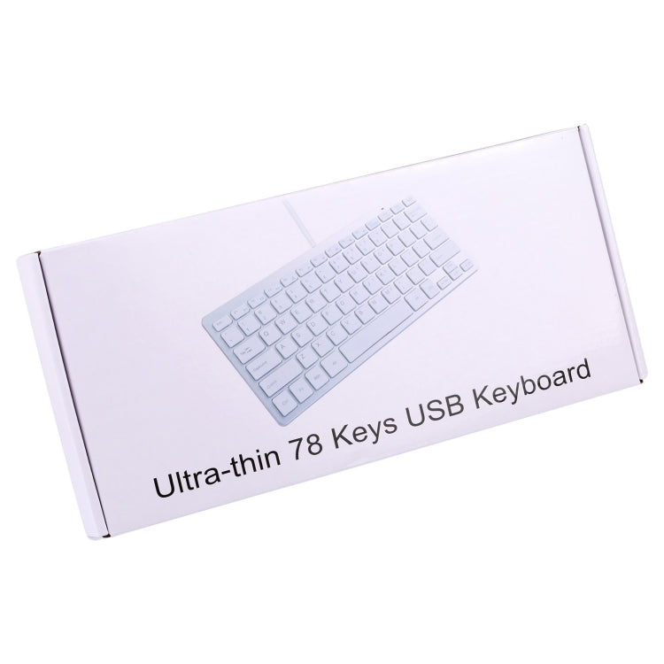 450 78 Keys Ultra-thin USB Wired Keyboard(Black) - Wired Keyboard by buy2fix | Online Shopping UK | buy2fix