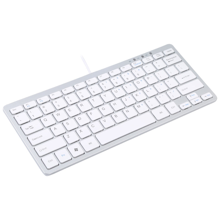 450 78 Keys Ultra-thin USB Wired Keyboard(Silver) - Wired Keyboard by buy2fix | Online Shopping UK | buy2fix