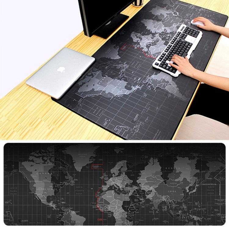 Extended Large Anti-Slip World Map Pattern Soft Rubber Smooth Cloth Surface Game Mouse Pad Keyboard Mat, Size: 80 x 30cm -  by buy2fix | Online Shopping UK | buy2fix