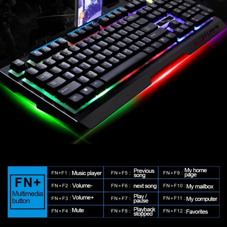 Chasing Leopard G700 USB RGB Backlight Wired Optical Gaming Mouse and Keyboard Set, Keyboard Cable Length: 1.35m, Mouse Cable Length: 1.3m(Black) - Computer & Networking by Chasing Leopard | Online Shopping UK | buy2fix