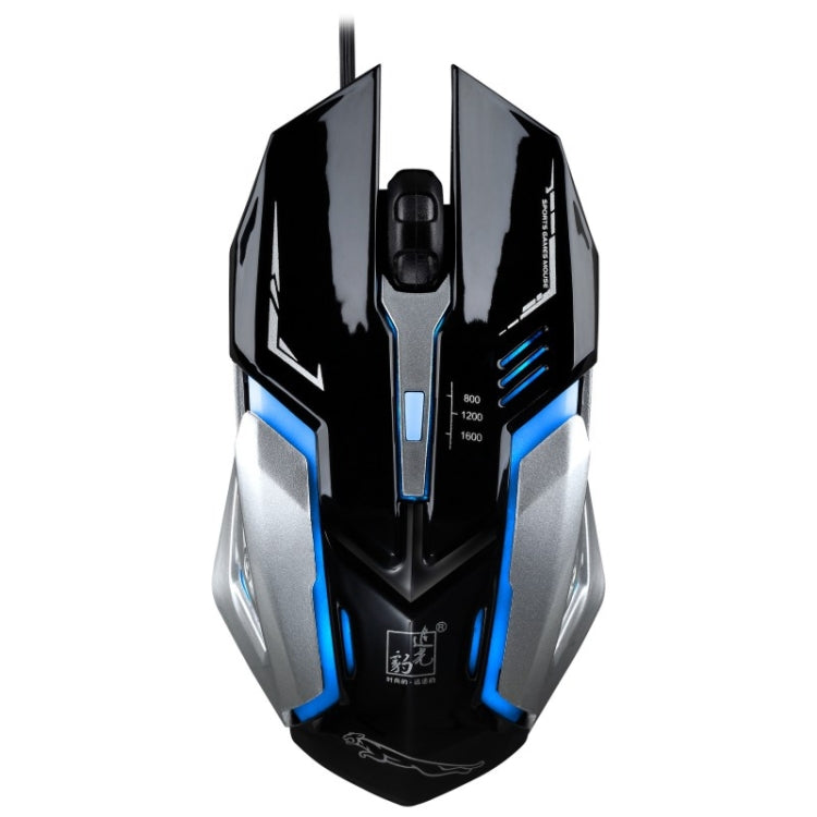 Chasing Leopard K1 USB 1600DPI Three-speed Adjustable LED Backlight Mute Wired Optical Gaming Mouse, Length: 1.3m(Jet Black) - Wired Mice by Chasing Leopard | Online Shopping UK | buy2fix