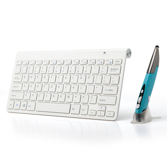 KM-909 2.4GHz Smart Stylus Pen Wireless Optical Mouse + Wireless Keyboard Set(White) - Computer & Networking by buy2fix | Online Shopping UK | buy2fix