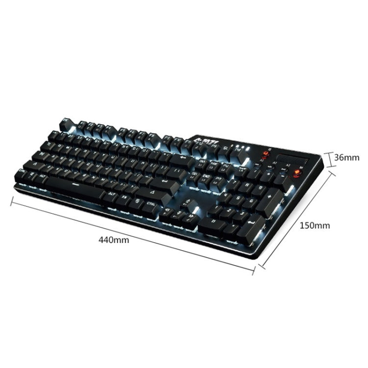 Ajazz AK35I Multimedia Knob Gaming Backlight Alloy Machinery Keyboard (Black Axis) - Wired Keyboard by Ajazz | Online Shopping UK | buy2fix